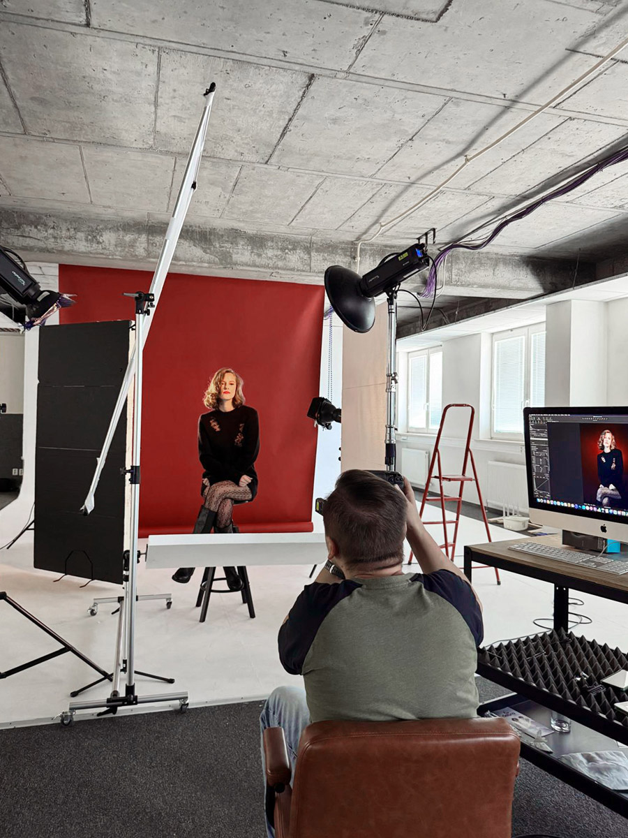 Behind the scenes — studio shoot